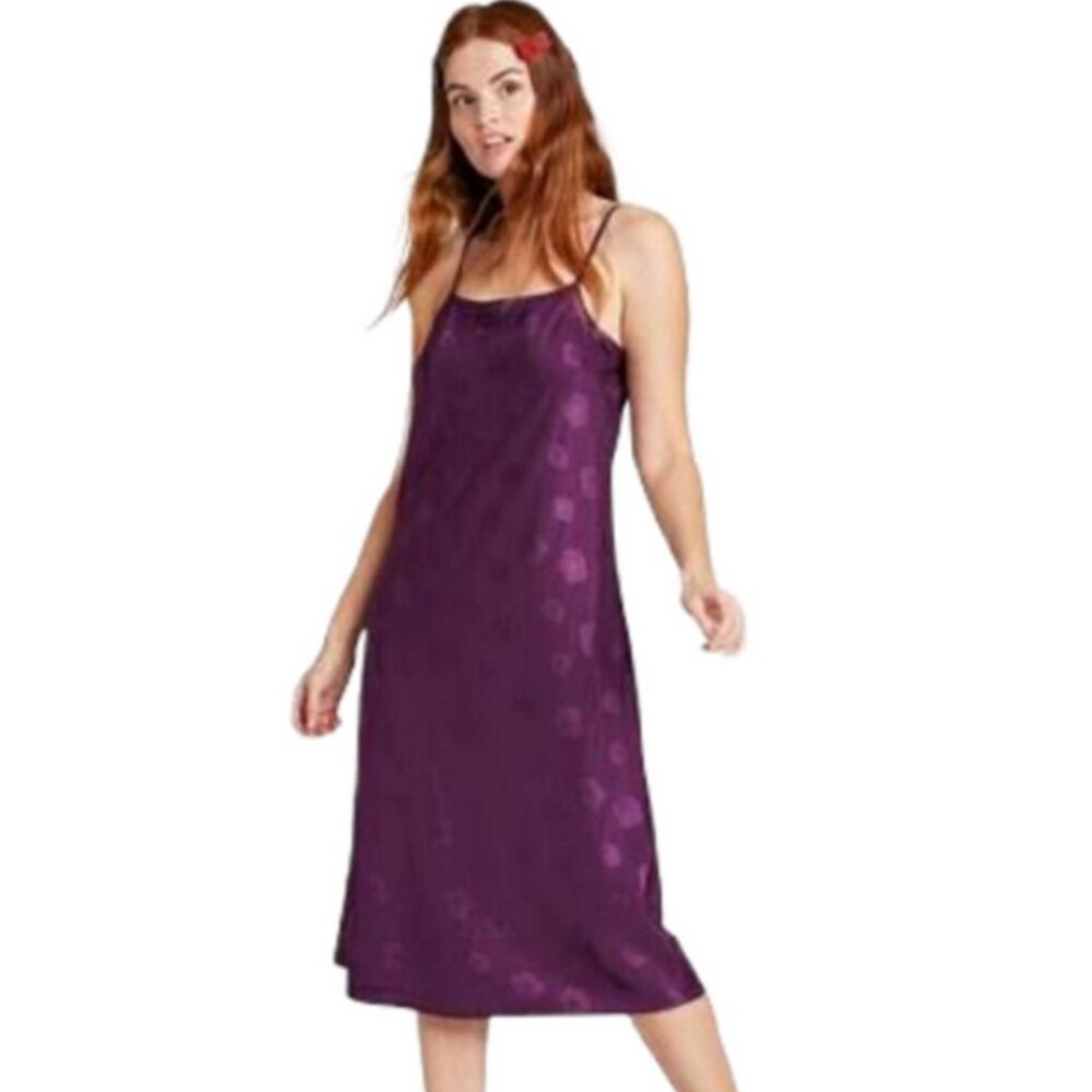 A New Day Printed Slip Satin Dress